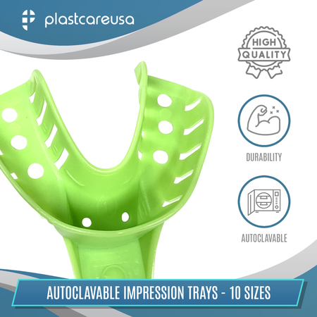 #3 Medium Upper Autoclave Perforated Impression Trays (12/Bag) - packaging | DoctorSupplies.com