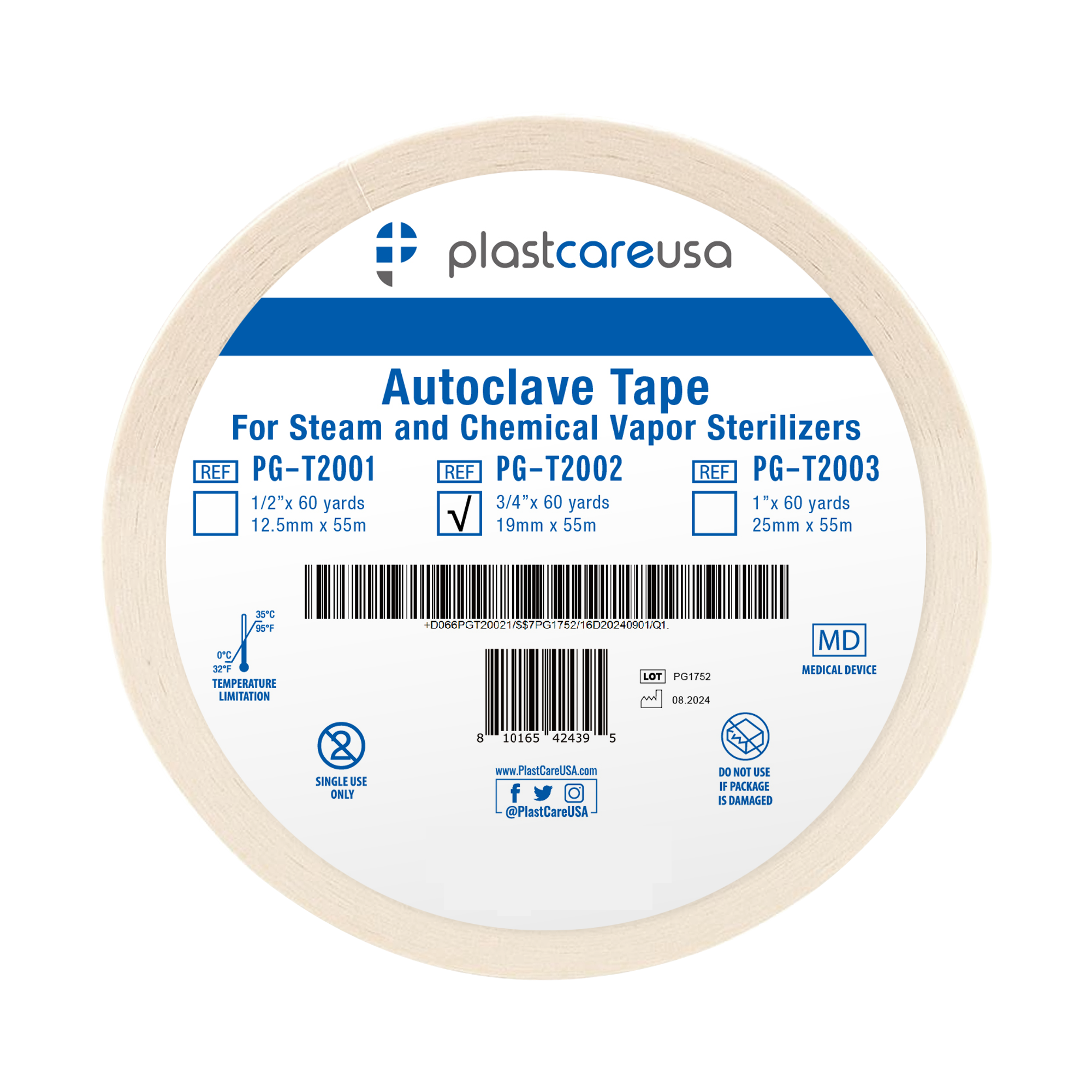 Autoclave Tape 3/4" x 60 Yards - Sterilization Indicator | DoctorSupplies.com