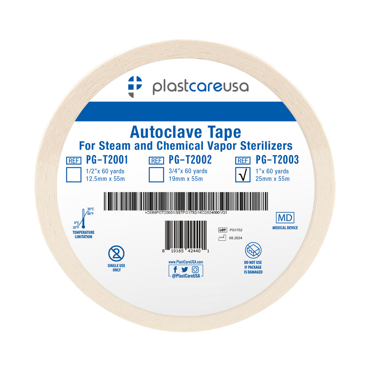 Autoclave Tape 1" x 60 Yards | Sterilization Indicator Tape | DoctorSupplies.com