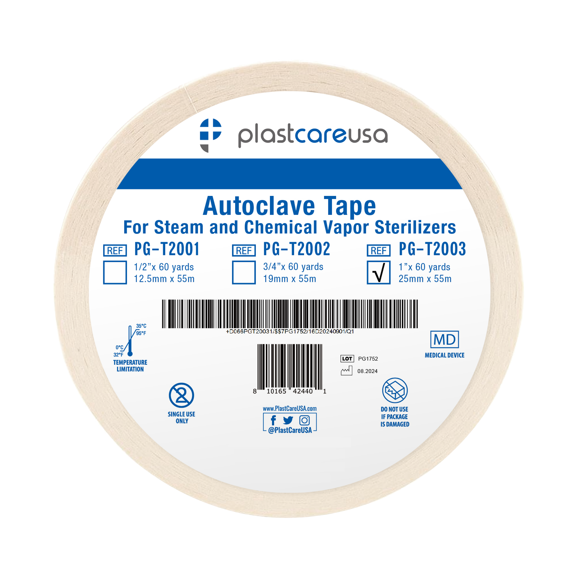 Autoclave Tape 1" x 60 Yards | Sterilization Indicator Tape | DoctorSupplies.com