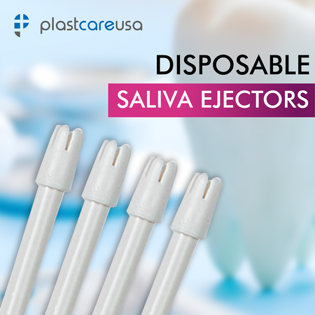 PlastCare USA White Saliva Ejectors 100/Bag - Dental Supplies - back view | DoctorSupplies.com