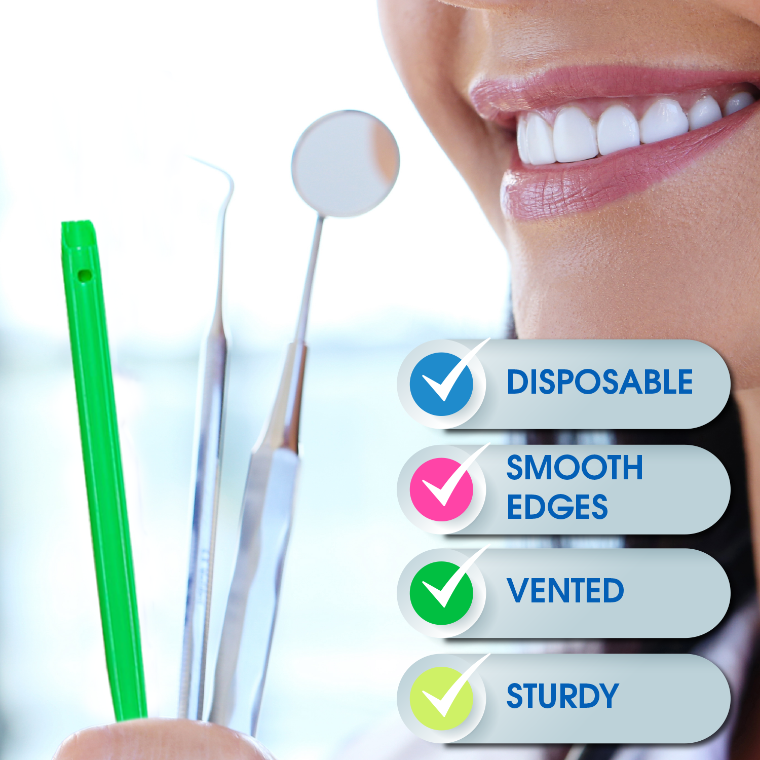 100 Assorted HVE Vented Dental Suction Tips (1 Bag) - view 8 | DoctorSupplies.com