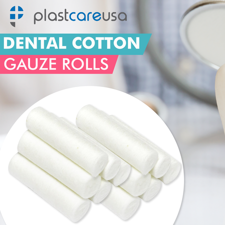 4,000 Plain Wrapped Cotton Rolls 1-1/2" x 3/8", (#2 Medium) - back view | DoctorSupplies.com