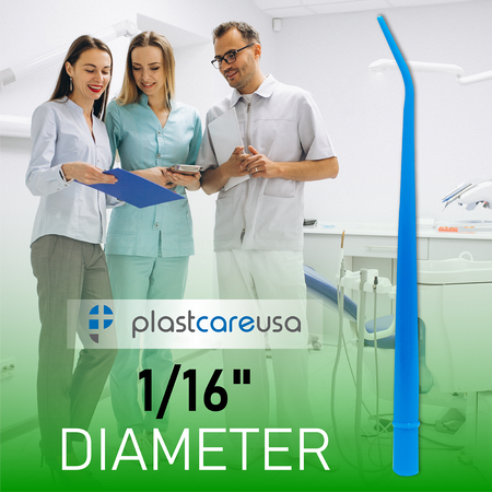 Blue Dental Surgical Aspirator Tips 1/16" - Pack of 25 - view 9 | DoctorSupplies.com