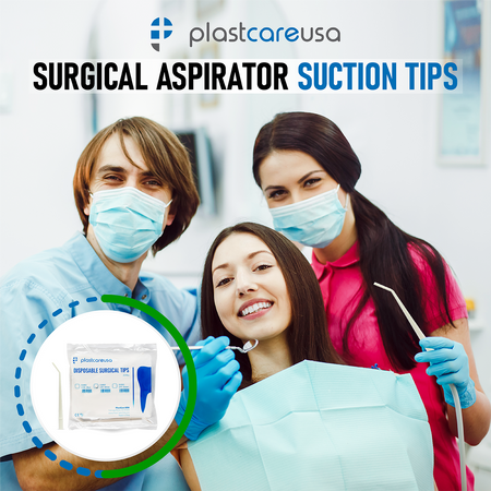 Dental Surgical Aspirator Tips 1/8" White (25/Bag) - back view | DoctorSupplies.com