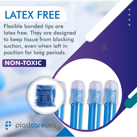 PlastCare USA Blue Saliva Ejectors 100/Bag | Dental Supplies - detail view | DoctorSupplies.com