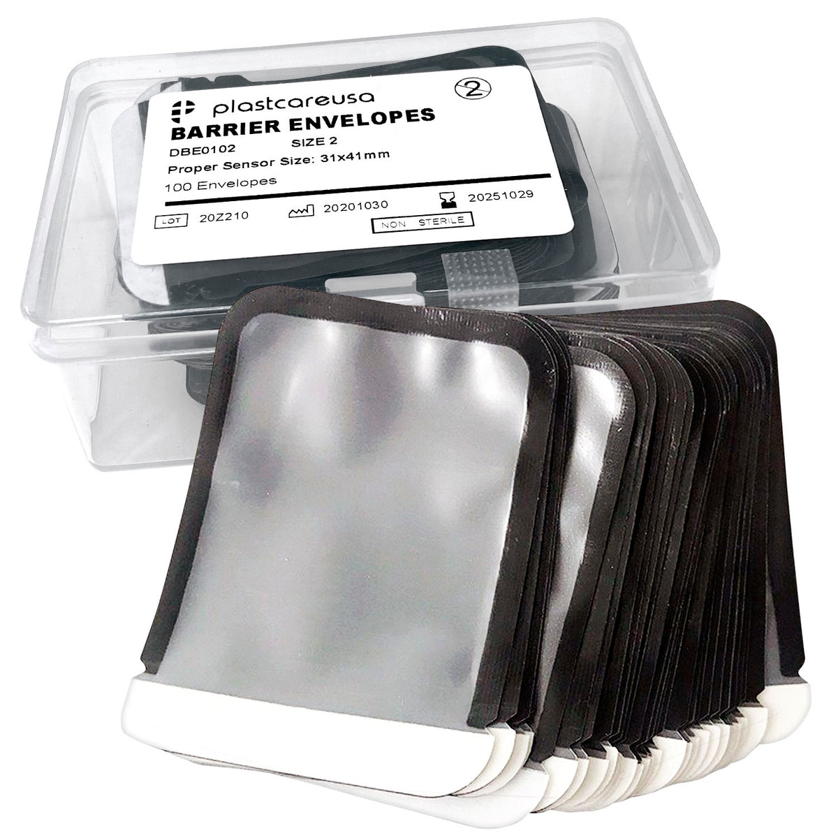 Dental X-Ray Barrier Envelopes Size #2 - 100/Box | DoctorSupplies.com
