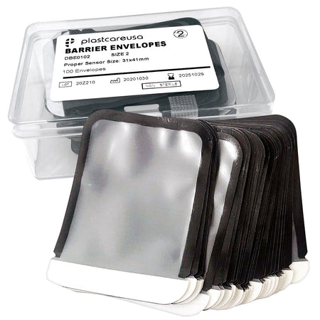 Dental X-Ray Barrier Envelopes Size #2 - 100/Box | DoctorSupplies.com