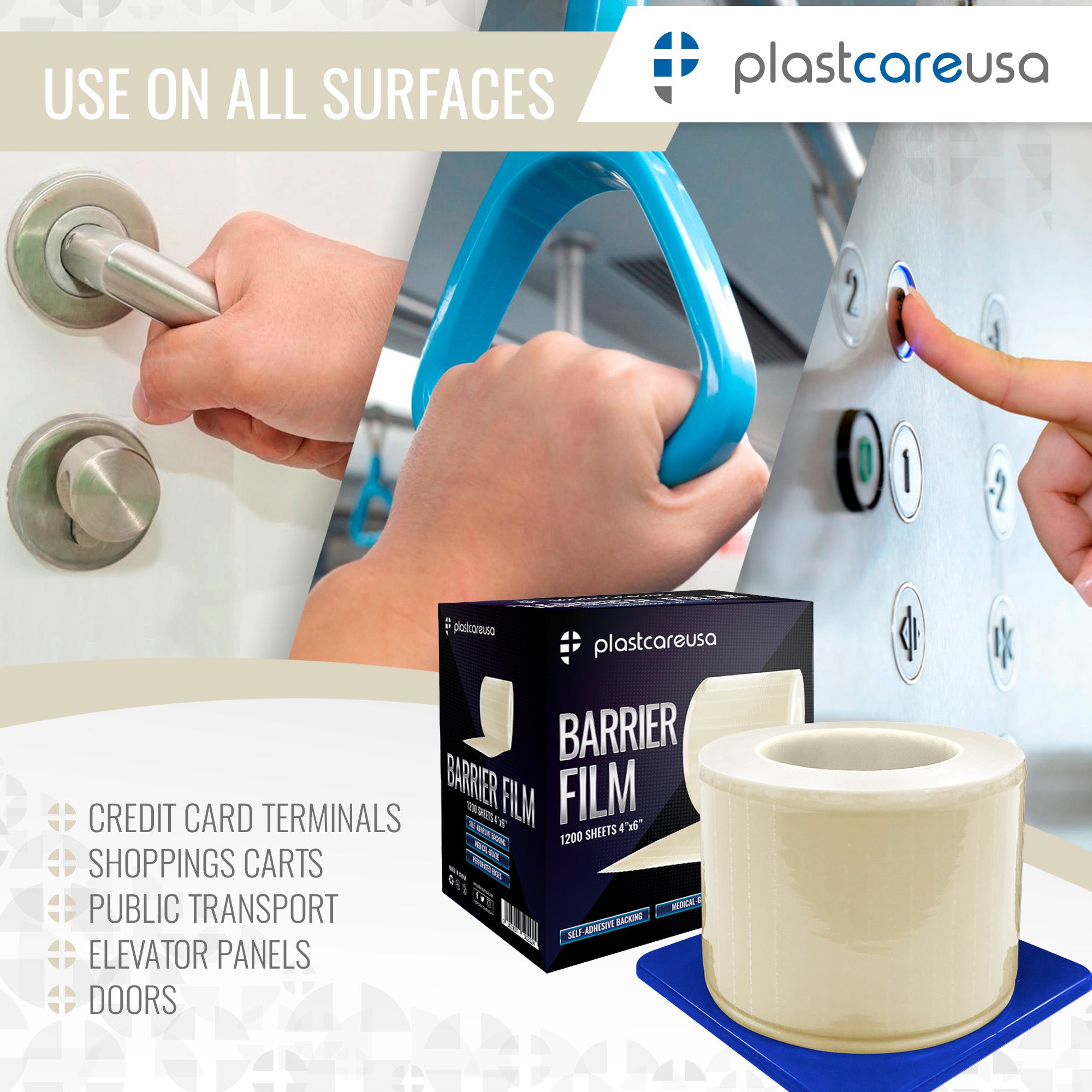 Clear Barrier Film, 4" x 6", 1200 Sheets - Dental Supplies - back view | DoctorSupplies.com