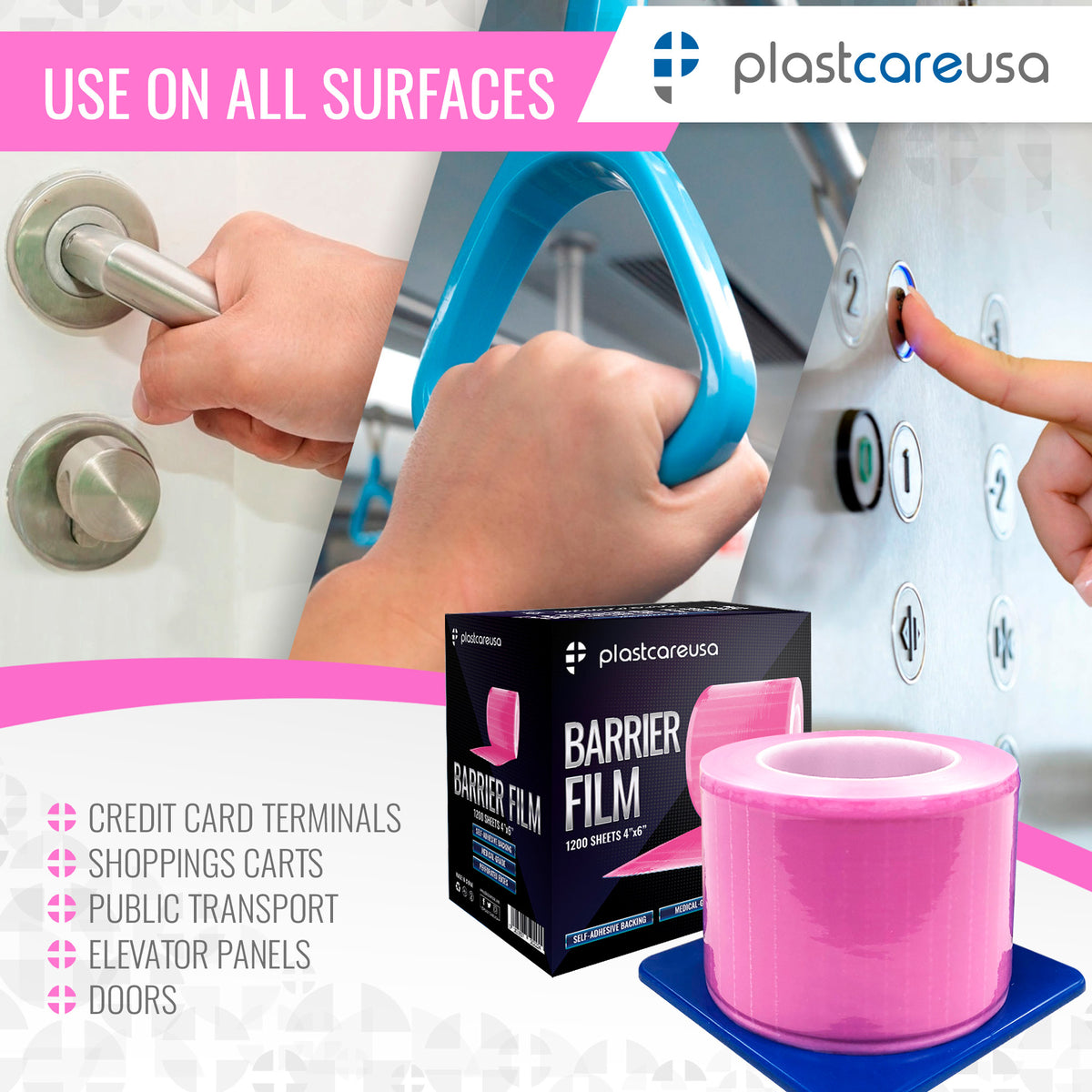 Pink Barrier Film 4x6 - 1200 Sheets | Dental Supplies - packaging | DoctorSupplies.com