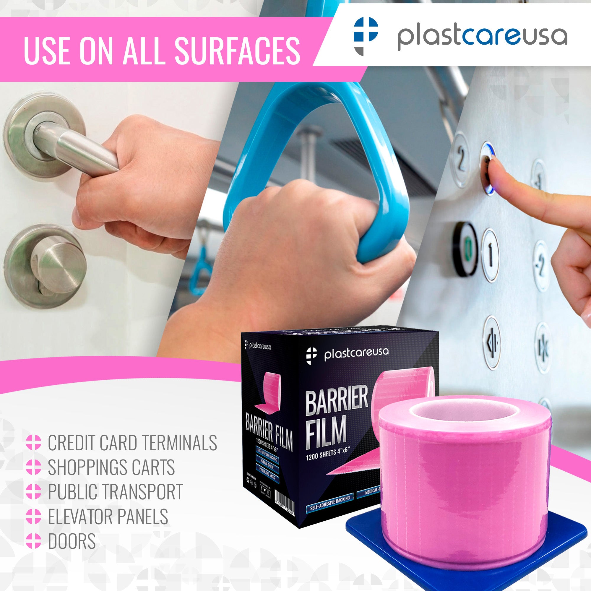 Pink Barrier Film 4x6 - 1200 Sheets | Dental Supplies - packaging | DoctorSupplies.com