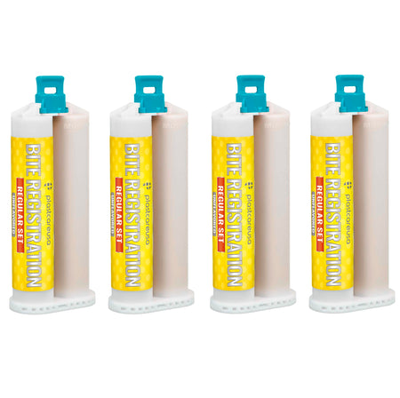 4 Unflavored Regular Set Bite Registration Material 50ml Cartridges by PlastCare USA | DoctorSupplies.com