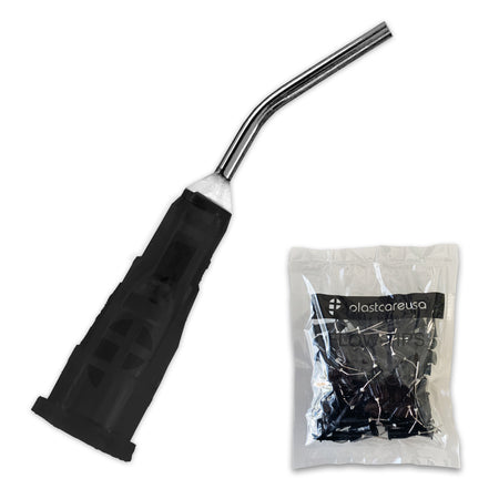 Black Pre-Bent Applicator Tips 20 Gauge - 500pk (Bulk) | DoctorSupplies.com