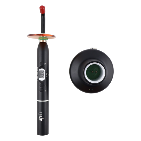 Tulip Cordless Dental LED Curing Light 1200mW/cm² Stainless Steel - front view | DoctorSupplies.com