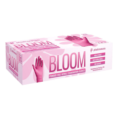1000 LARGE Pink Nitrile Exam Premium Gloves (Powder & Latex Free), PlastCare USA Bloom - My DDS Supply