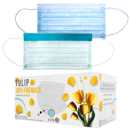 40 Blue Fluid Shield ASTM Level 3 Masks 4-Layer w/ Anti Fog Strip - view 8 | DoctorSupplies.com