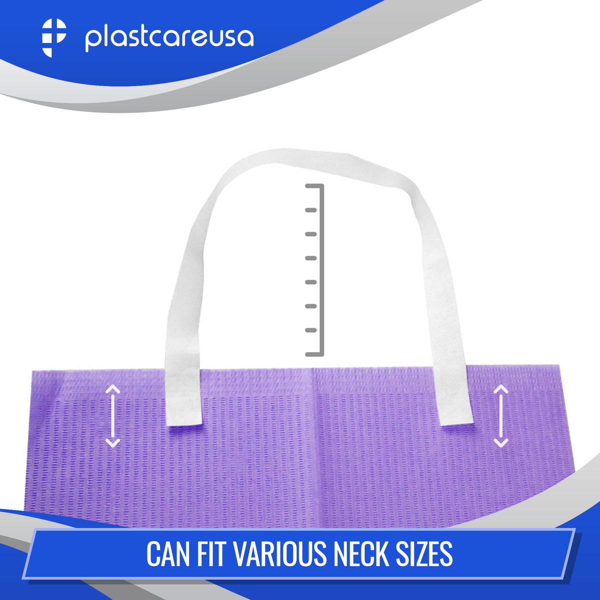 2000 Disposable Bib Holders (8 Boxes of 250) - Bulk Dental Supplies - side view | DoctorSupplies.com