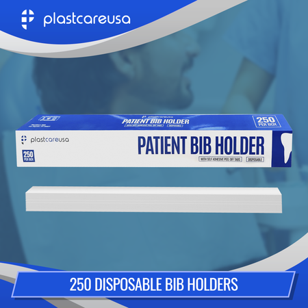 2000 Disposable Bib Holders (8 Boxes of 250) - Bulk Dental Supplies - detail view | DoctorSupplies.com