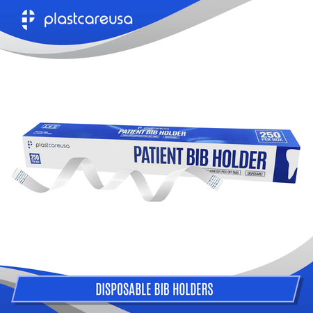 2000 Disposable Bib Holders (8 Boxes of 250) - Bulk Dental Supplies - front view | DoctorSupplies.com