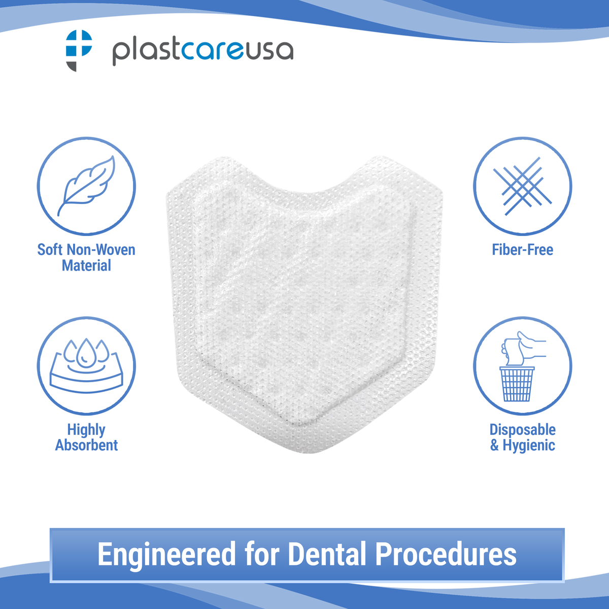 200 Small Dental Dry Angles - Saliva Absorbent Cotton Roll Substitute - front view | DoctorSupplies.com