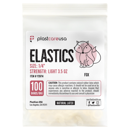 Orthodontic Latex Elastic Rubber Bands 1/4" Fox Light 3.5 Oz | DoctorSupplies.com