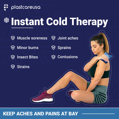 6x9 Instant Cold Packs - Case of 25 for Pain Relief & Swelling - back view | DoctorSupplies.com