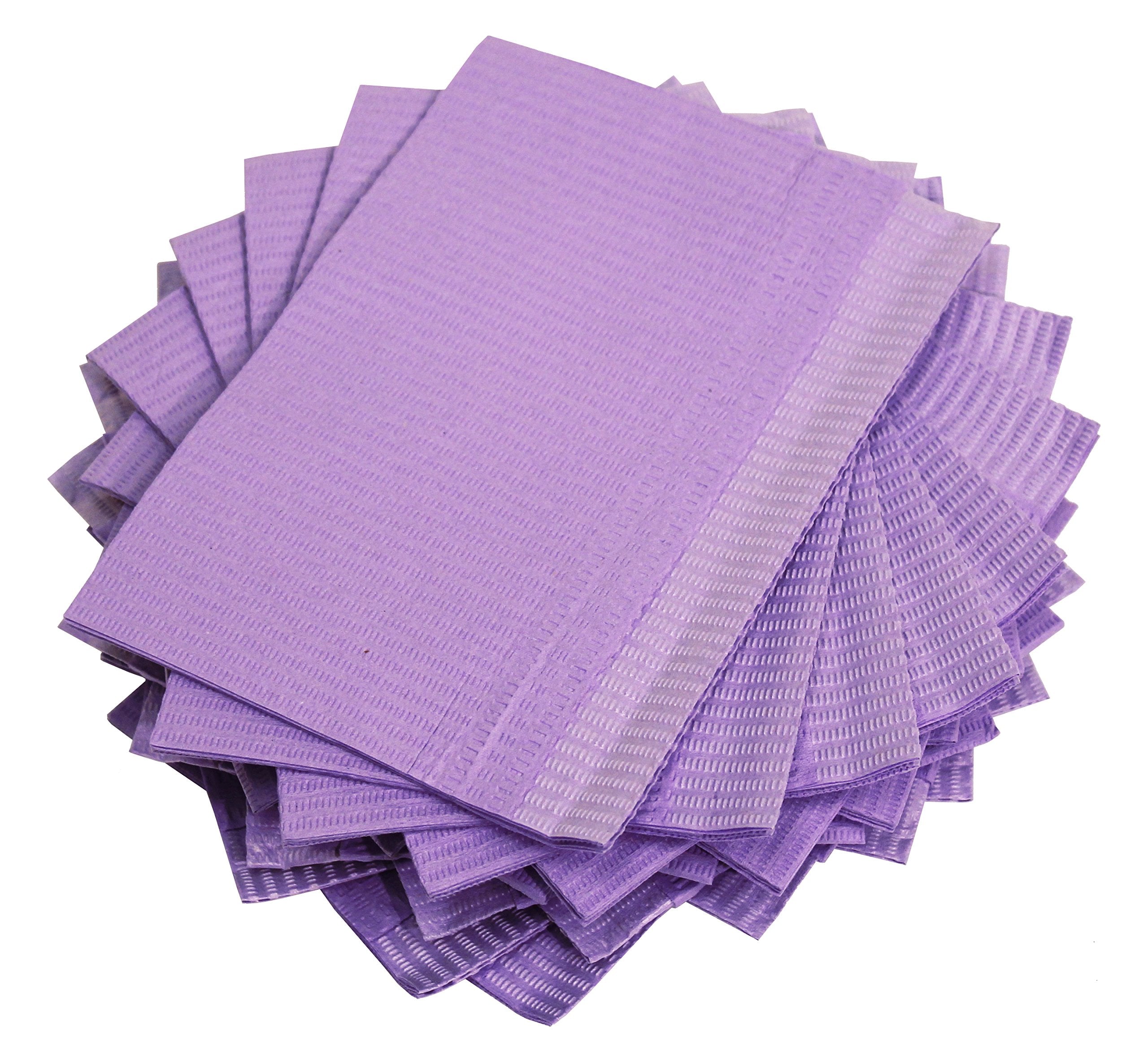Lavender 3-Ply Dental Patient Bibs 13x18 (Case of 500) | DoctorSupplies.com
