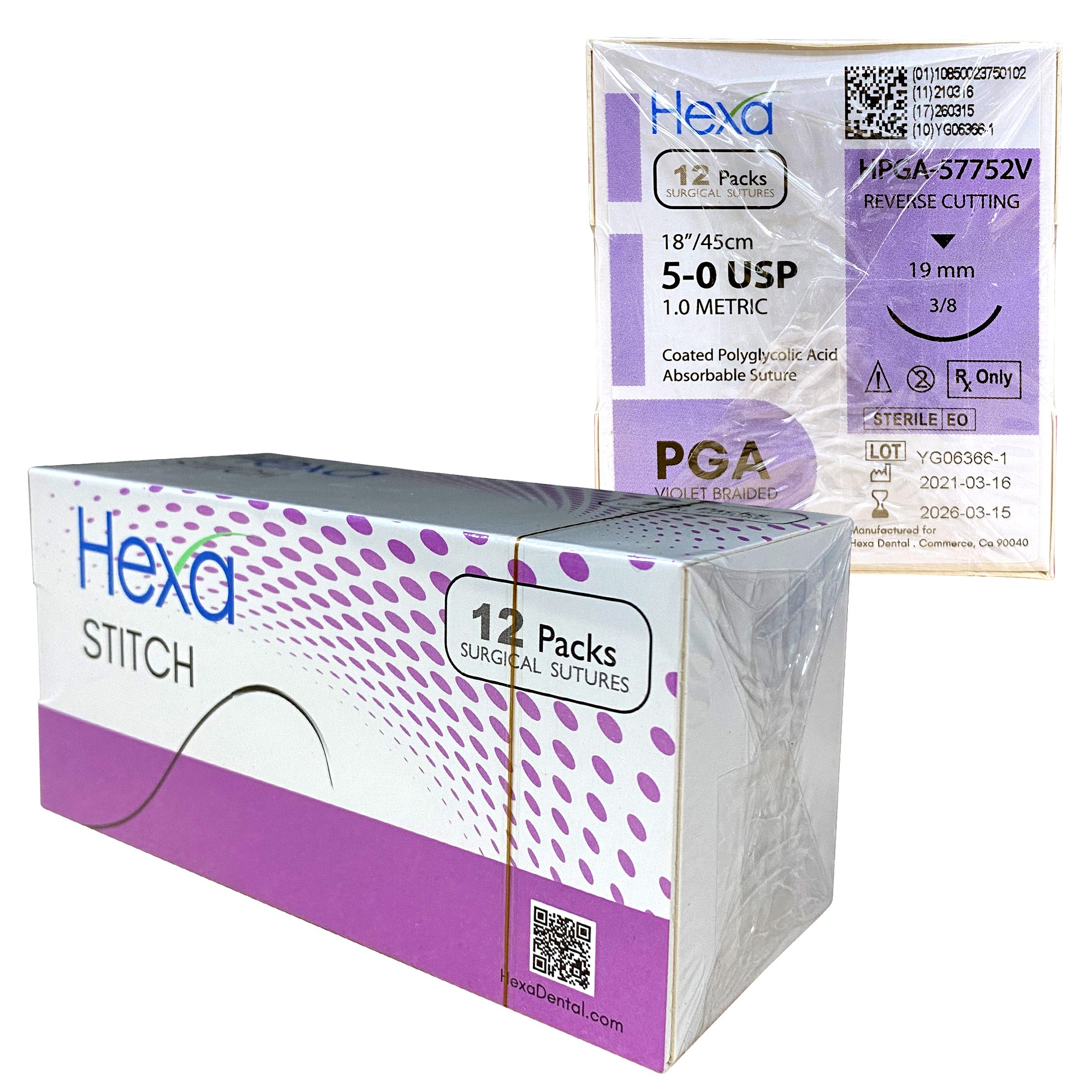 5/0 30" C-6 PGA Undyed Braided Sutures with C6 Needle (Box of 12) | DoctorSupplies.com