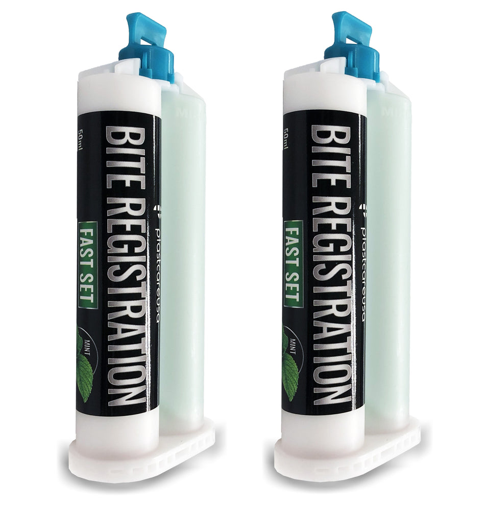 2 Fast Bite Registration Material 50ml Cartridges (Fast Set) by PlastCare USA - My DDS Supply