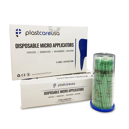 400 Regular Green Dental Micro Applicator Brushes (4 Tubes of 100) | DoctorSupplies.com