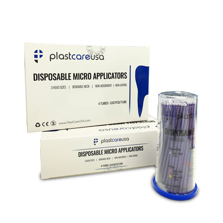 400 Regular Purple Dental Micro Applicator Brushes (4 Tubes of 100) | DoctorSupplies.com