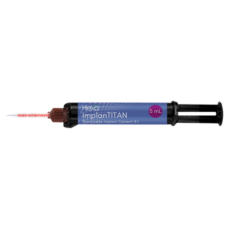 Hexa ImplanTITAN Dual Cure Implant Cement 4:1 Automix Syringe | DoctorSupplies.com