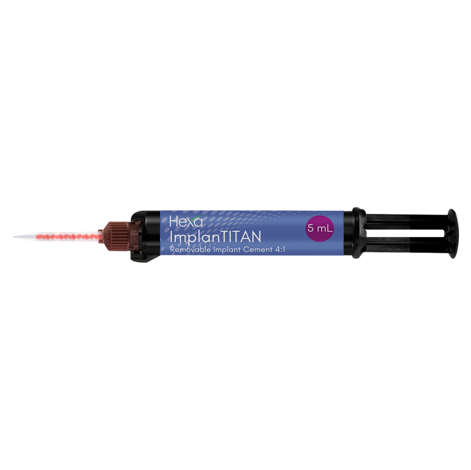 Hexa ImplanTITAN Dual Cure Implant Cement 4:1 Automix Syringe | DoctorSupplies.com