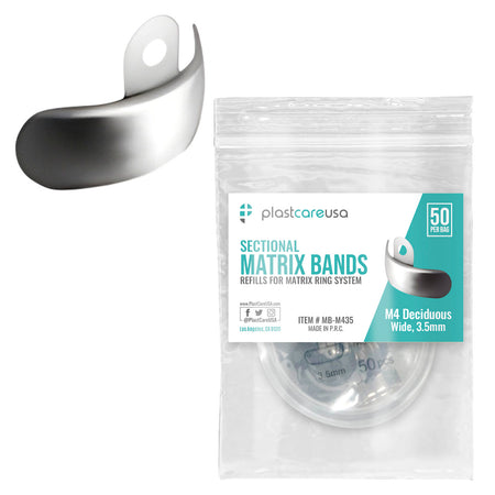 3.5mm M4 Deciduous Dental Sectional Matrix Bands - 50 Pack | DoctorSupplies.com