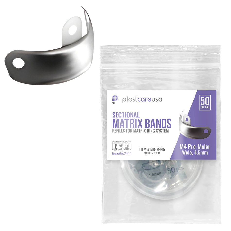 4.5mm M4 Pre Molar Dental Metal Matrices Sectional Matrix Refill Soft Band (50 Per Pack) - My DDS Supply
