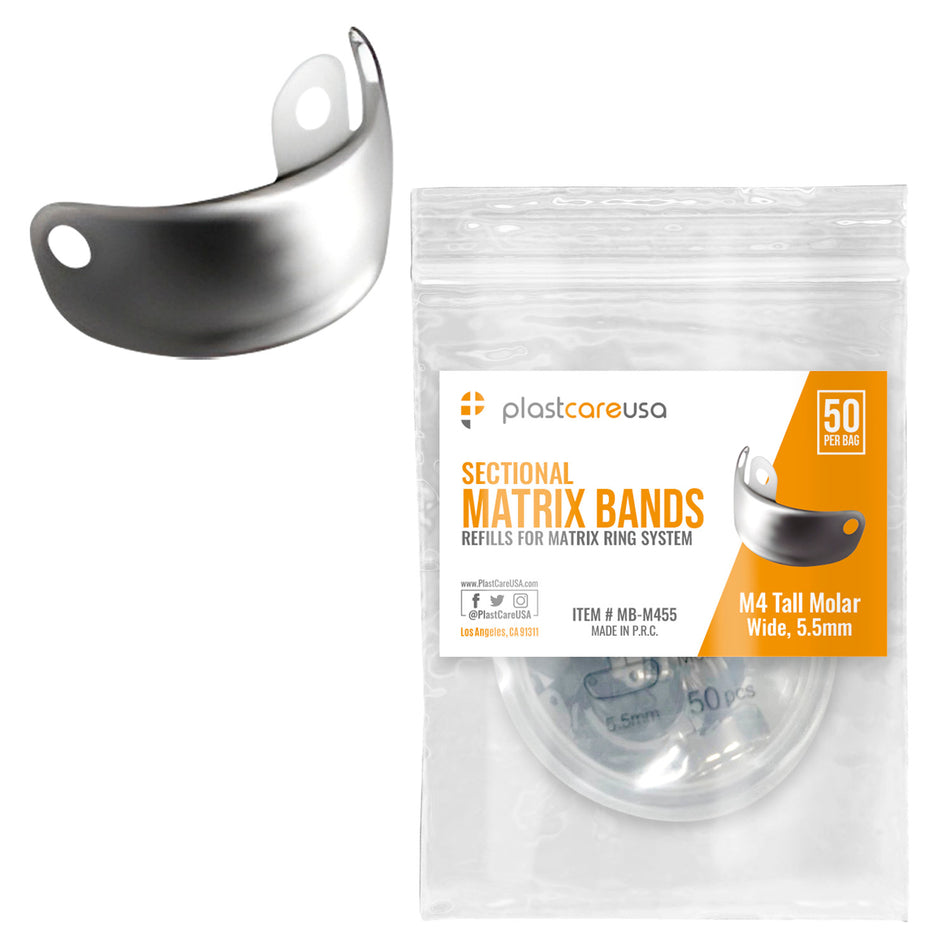5.5mm M4 Tall Molar Dental Metal Matrices Sectional Matrix Refill Soft Band (50 Per Pack) - My DDS Supply