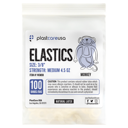 Orthodontic Latex Elastic Bands 3/8" Monkey Medium 4.5oz Bulk | DoctorSupplies.com