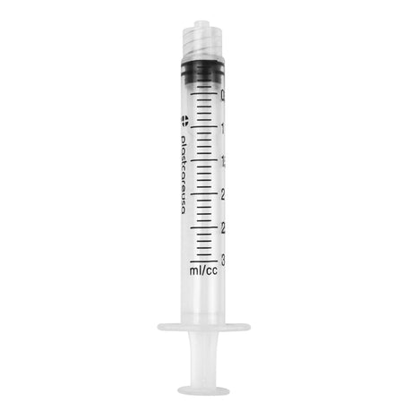 3ml Luer Lock Syringes Non-Sterile (100/Box) - Dental - front view | DoctorSupplies.com