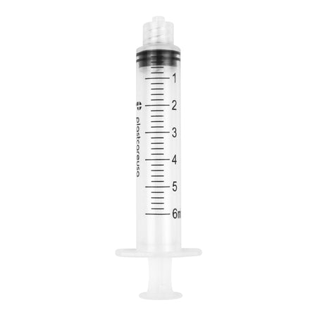 6ml Luer Lock Syringes Non-Sterile 100-Pack | Bulk Medical - front view | DoctorSupplies.com