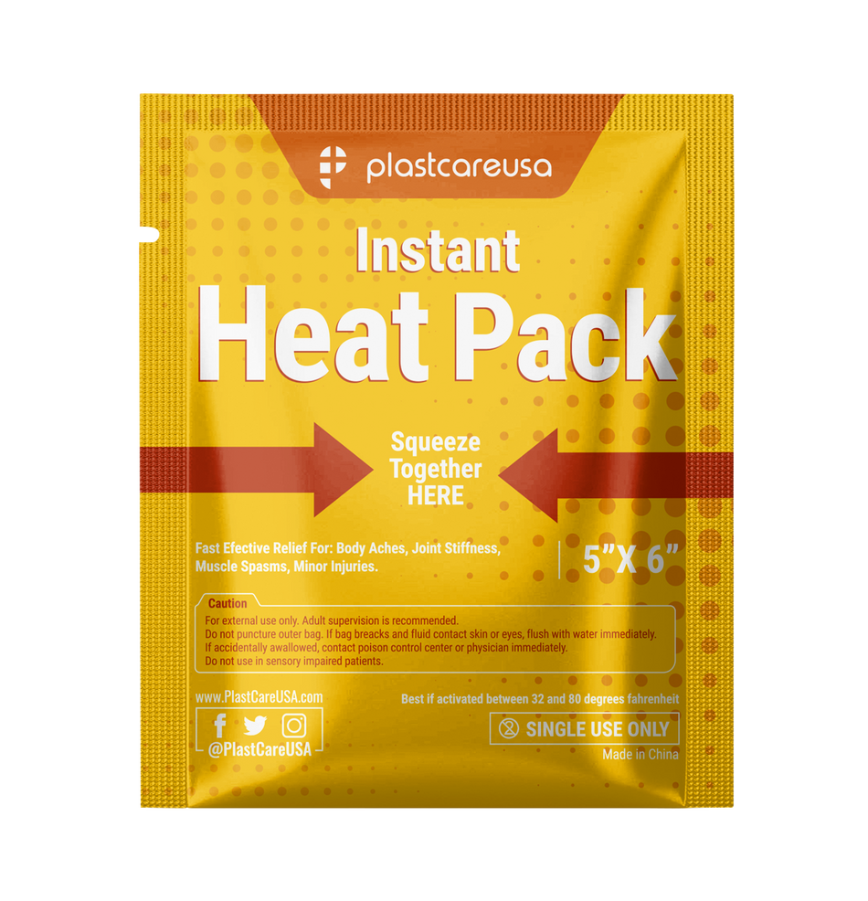 5" x 6" Instant Heat Packs for Pain Relief, Muscles, Sprains (Case of 25 Disposable Packs) | DoctorSupplies.com