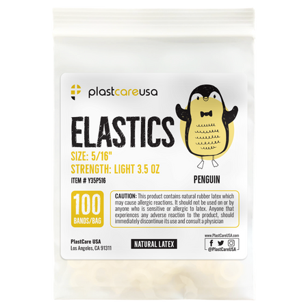 Yellow Orthodontic Elastic Bands 5/16" Penguin Light 3.5 Oz | DoctorSupplies.com
