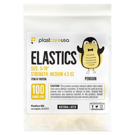 Yellow Orthodontic Elastic Bands 5/16" Penguin Medium 4.5oz Bulk | DoctorSupplies.com