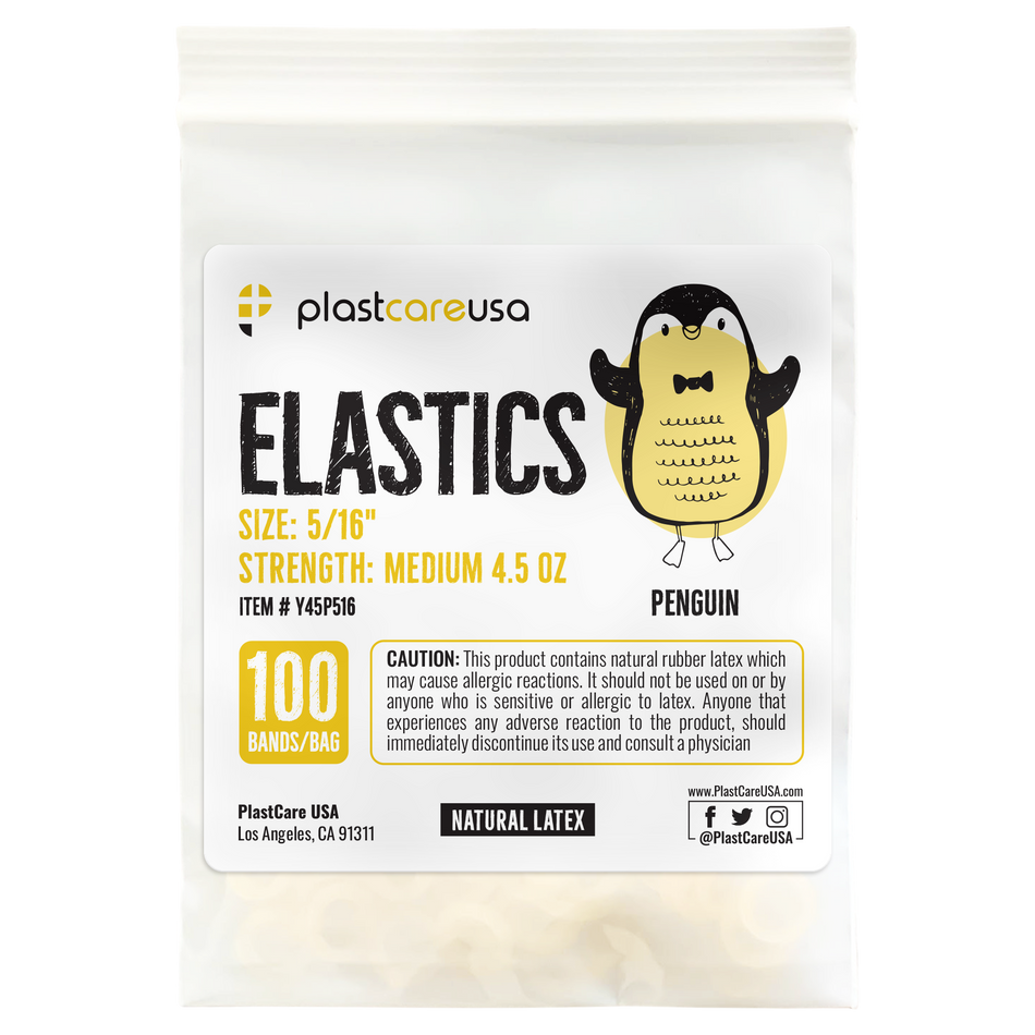Yellow Orthodontic Elastic Bands 5/16" Penguin Medium 4.5oz Bulk | DoctorSupplies.com
