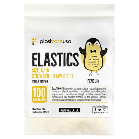 Yellow Orthodontic Latex Elastic Bands 5/16" Penguin Heavy 6.5 Oz | DoctorSupplies.com