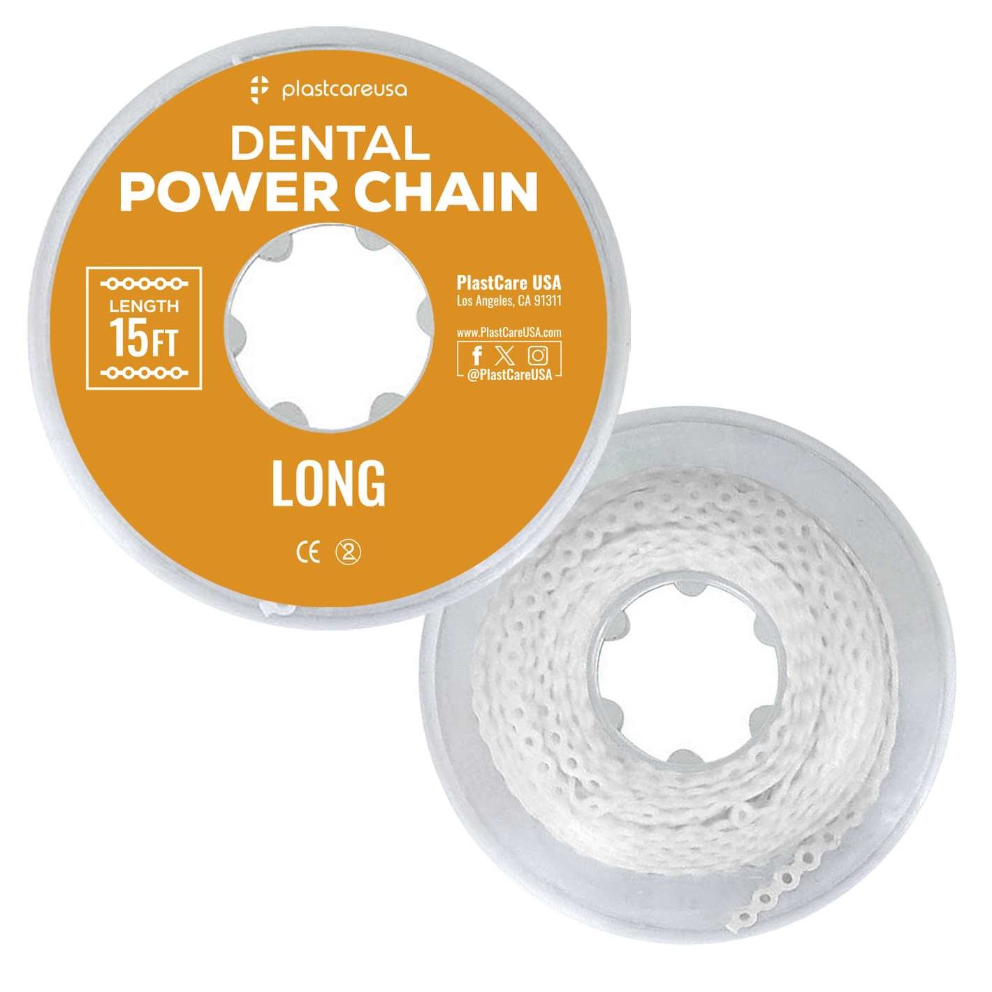 Dental Power Chain (Long) 15 ft - Orthodontic Elastic Chain | DoctorSupplies.com