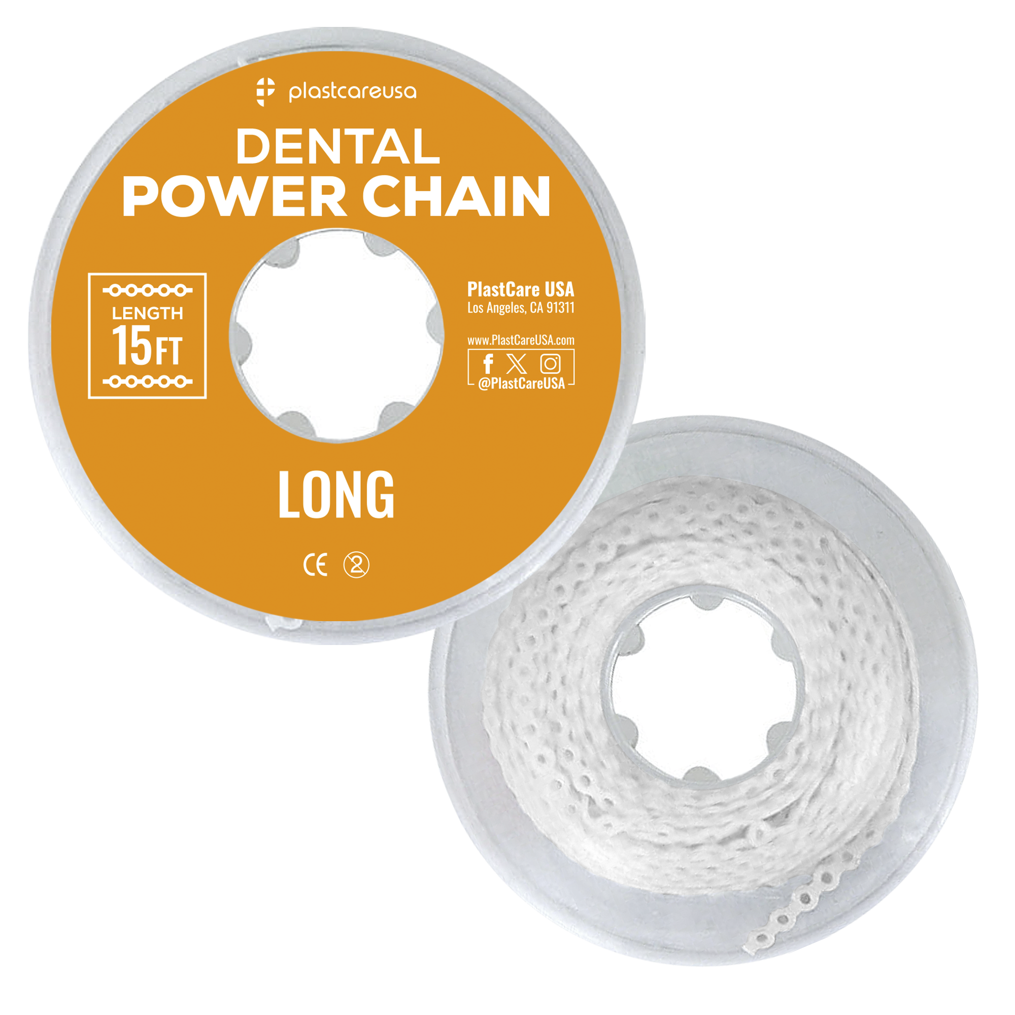 Clear Dental Power Chain (Long) 15 ft - Orthodontic Elastic | DoctorSupplies.com
