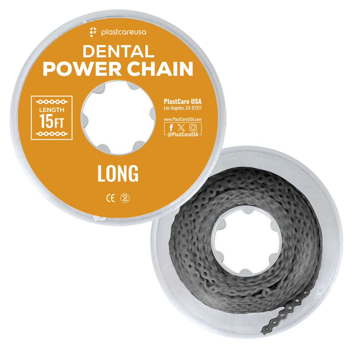 Dental Power Chain (Long) 15 ft - Orthodontic Elastic Chain - back view | DoctorSupplies.com