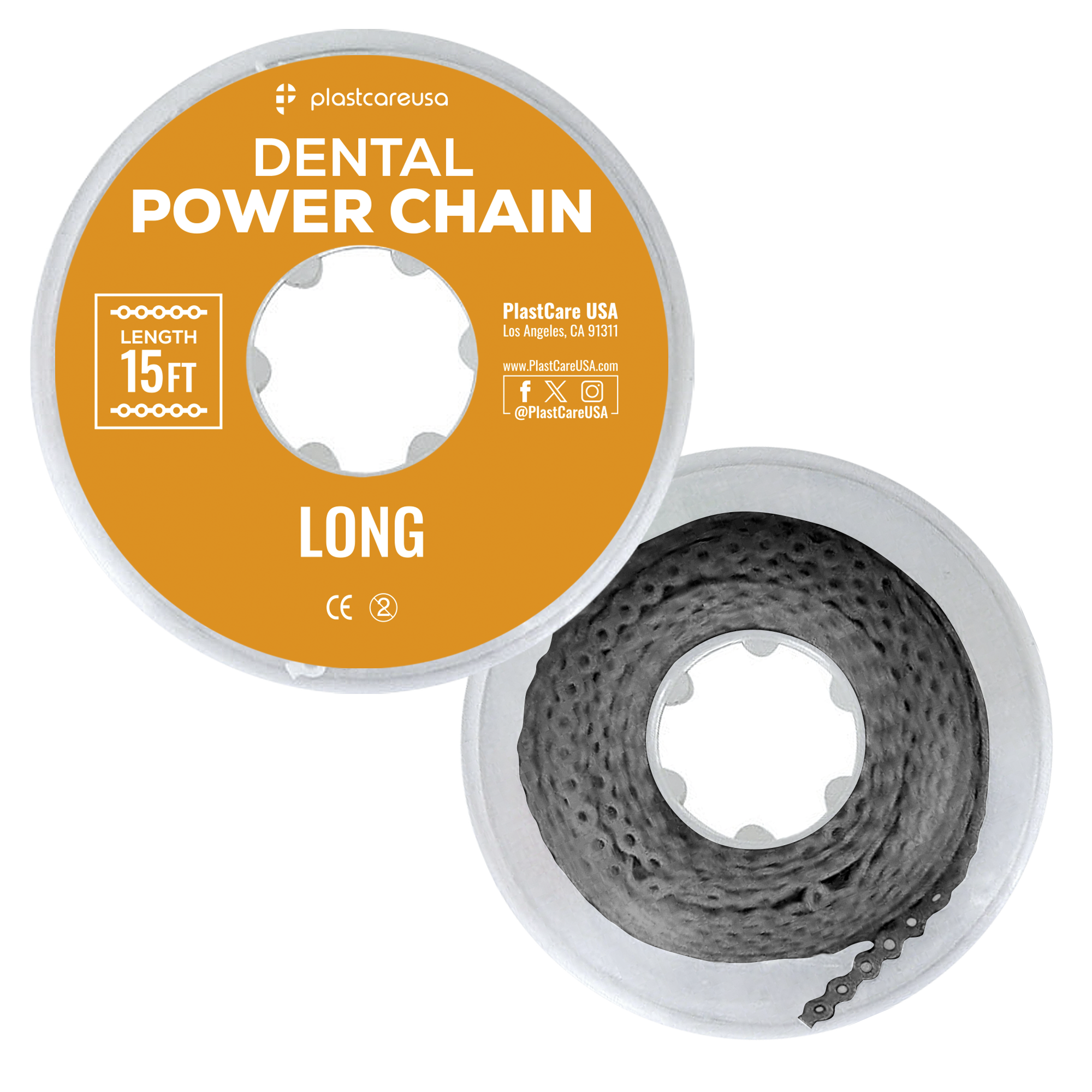 Gray Dental Power Chain Long 15 ft – Orthodontic Elastic | DoctorSupplies.com