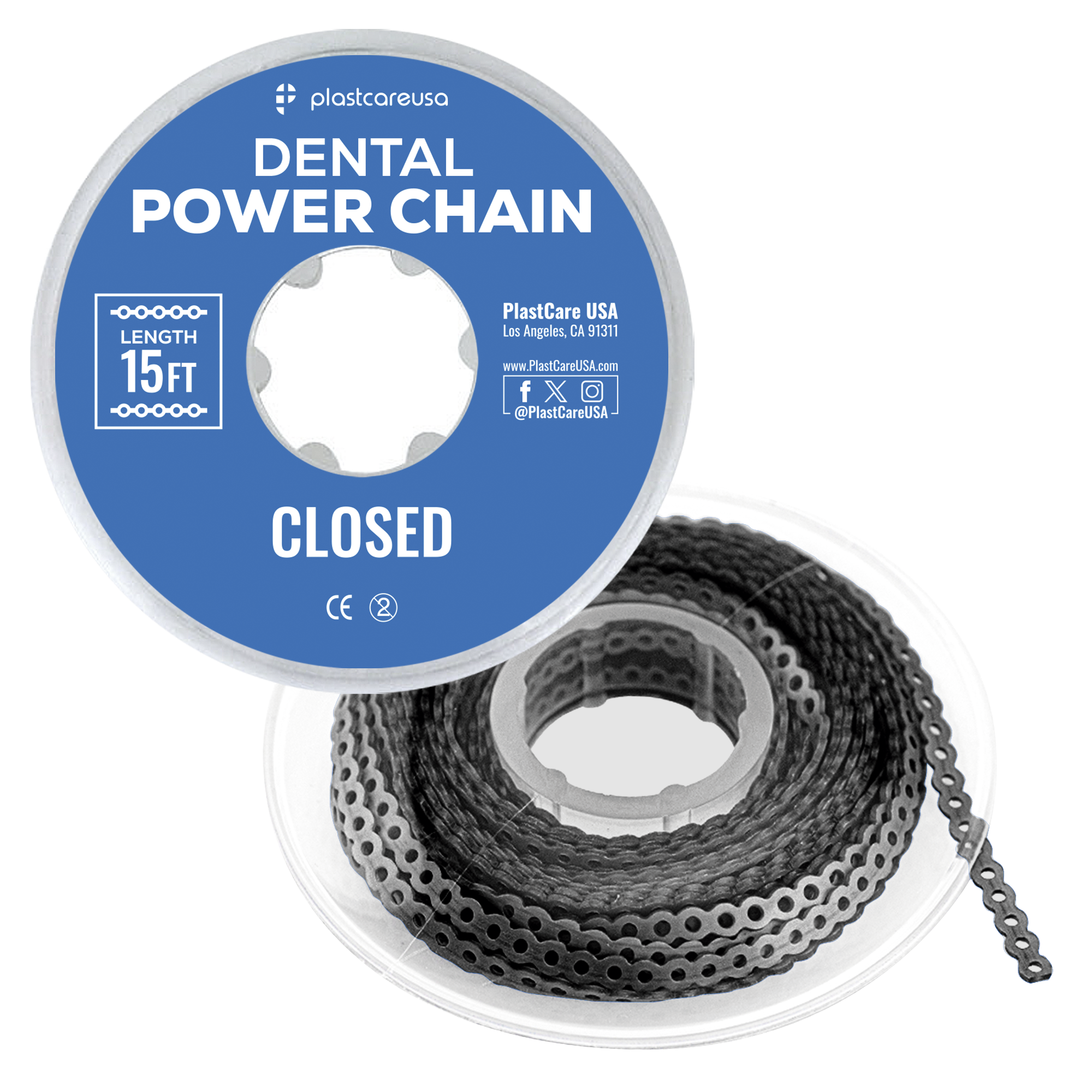 Dental Power Chain (Closed) – 15 ft Orthodontic Elastic Chain - packaging | DoctorSupplies.com
