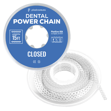 Dental Power Chain (Closed) – 15 ft Orthodontic Elastic Chain - side view | DoctorSupplies.com